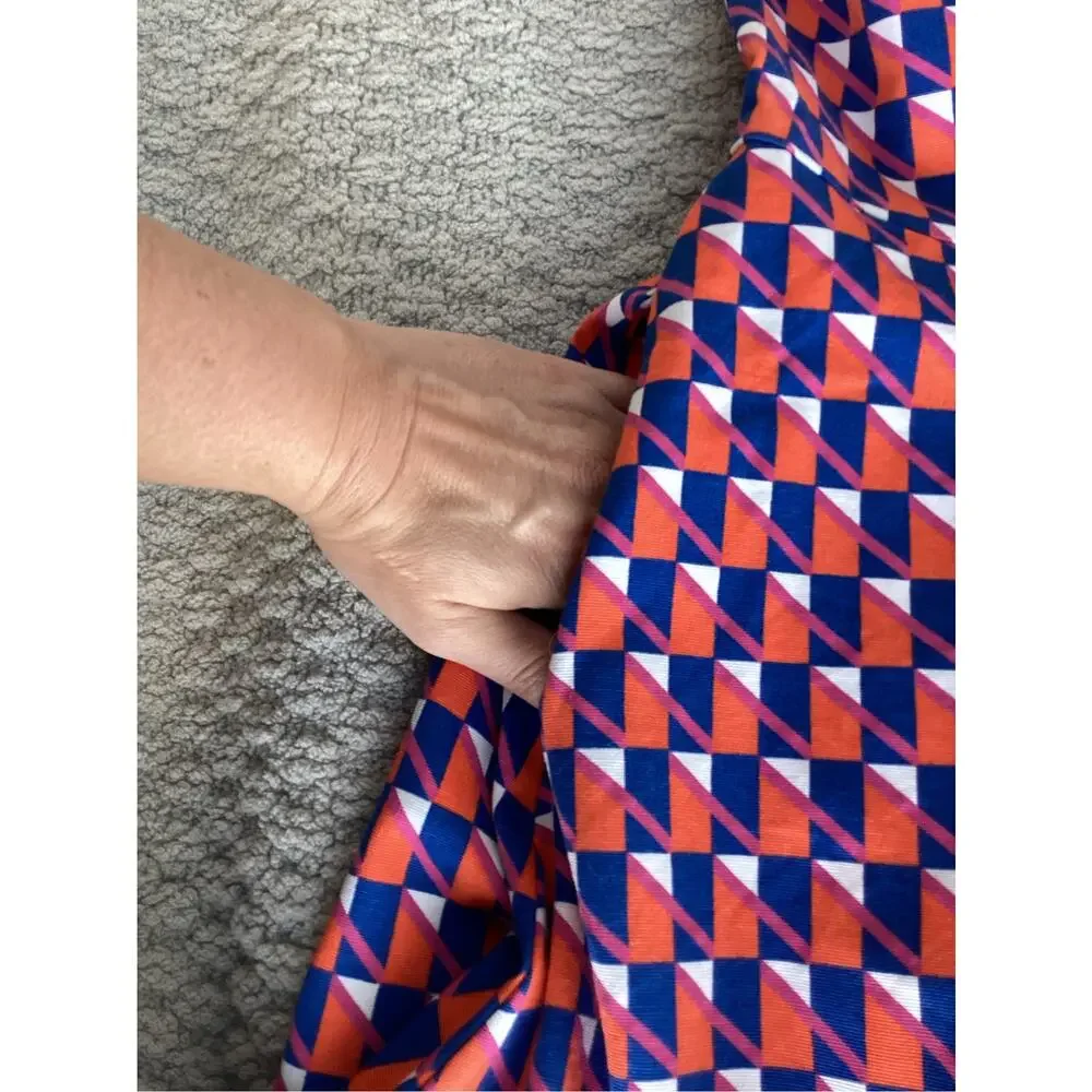 Kate spade‎ Saturday pleated flare dress with geometric pattern women's size 6